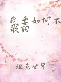 我要如何不想她歌词