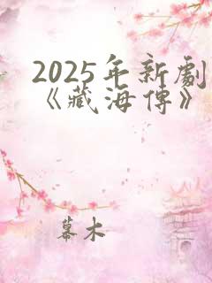 2025年新剧《藏海传》