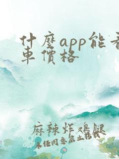 什么app能看车价格