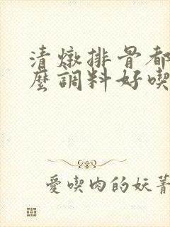 清炖排骨都放什么调料好吃