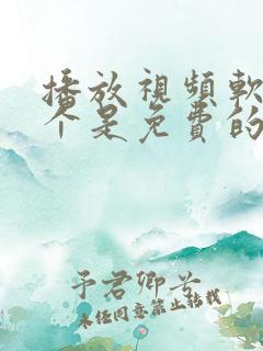 播放视频软件哪个是免费的