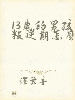 13岁的男孩子叛逆期怎么教育