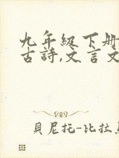 九年级下册语文古诗,文言文