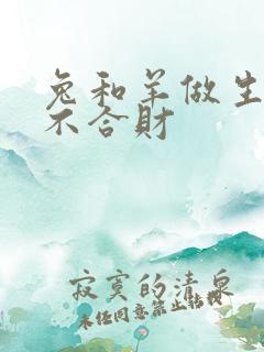 兔和羊做生意合不合财