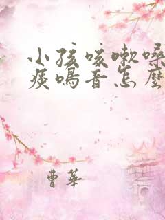 小孩咳嗽嗓子有痰鸣音怎么办