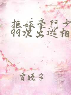 拒嫁豪门少夫人99次出逃相似的小说