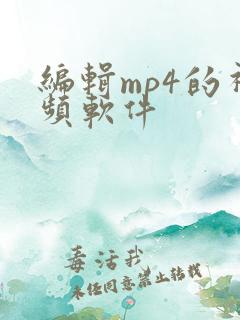 编辑mp4的视频软件
