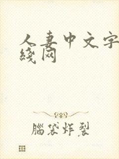 人妻中文字幕在线网