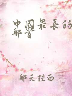 中国最长的诗是哪首