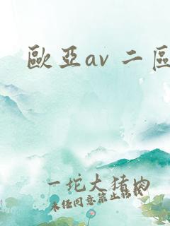 欧亚av 二区