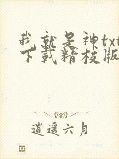 我就是神txt下载精校版