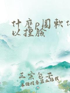 什么p图软件可以捏脸
