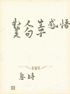 对人生感悟的精美句子