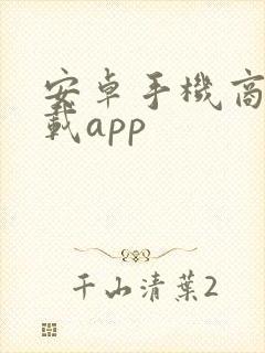 安卓手机商店下载app