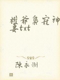 权爷枭宠神秘娇妻txt