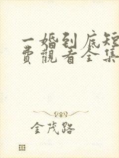一婚到底短剧免费观看全集