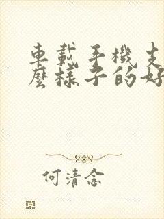 车载手机支架什么样子的好