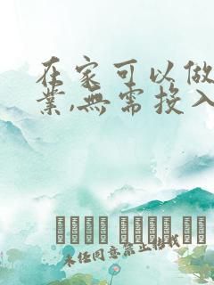 在家可以做的副业,无需投入