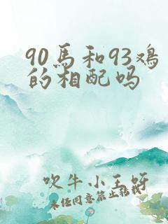 90马和93鸡的相配吗