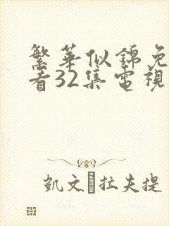 繁华似锦免费观看32集电视剧大全