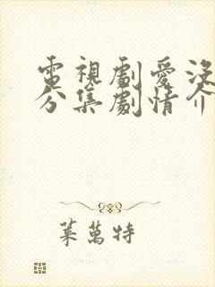 电视剧爱没有错分集剧情介绍