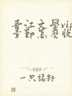 晋江文学vip章节怎么收钱