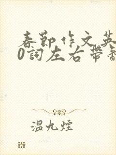 春节作文英语80词左右带翻译