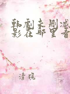 韩剧未删减版电影在哪里看