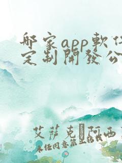 哪家app软件定制开发公司好