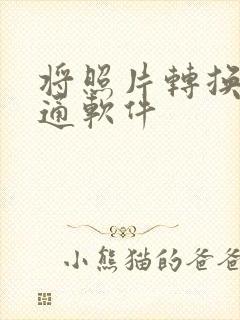将照片转换成卡通软件