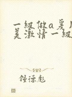 一级做a爰片欧美激情一级