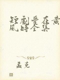 短剧爱在黄昏晚风时全集