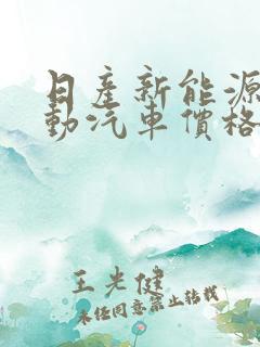 日产新能源纯电动汽车价格表