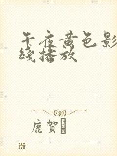 午夜黄色影院在线播放