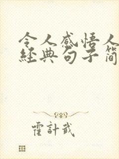 令人感悟人生的经典句子简短