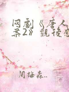 网剧《唐人街探案2》观后感