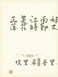 正是江南好风景落花时节又逢君君指的是谁
