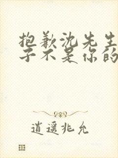 抱歉沈先生,孩子不是你的 短剧