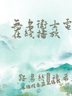 无名卫士电视剧在线播放