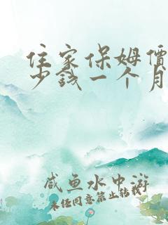 住家保姆价格多少钱一个月