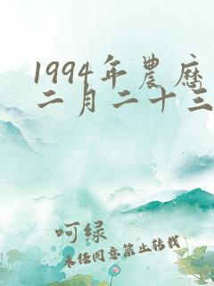 1994年农历二月二十三日生辰八字