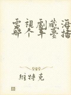 电视剧藏海传在哪个平台播出