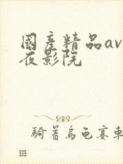 国产精品av午夜影院