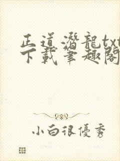 正道潜龙txt下载笔趣阁