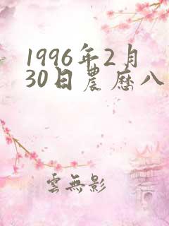 1996年2月30日农历八字