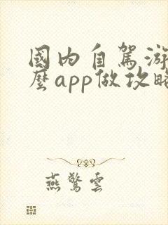国内自驾游用什么app做攻略