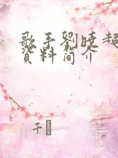 歌手刘晓超个人资料简介