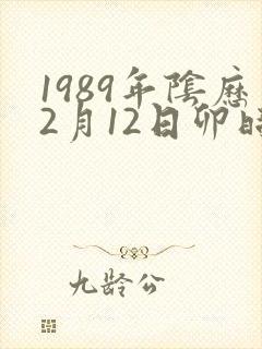 1989年阴历2月12日卯时出生的五行八字
