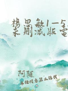 杨思敏1—5集未删减版电视剧