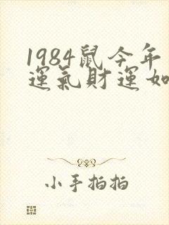 1984鼠今年运气财运如何呢